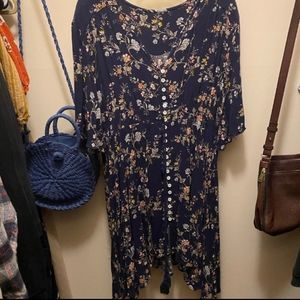 Xhilaration flowy boho floral button dress